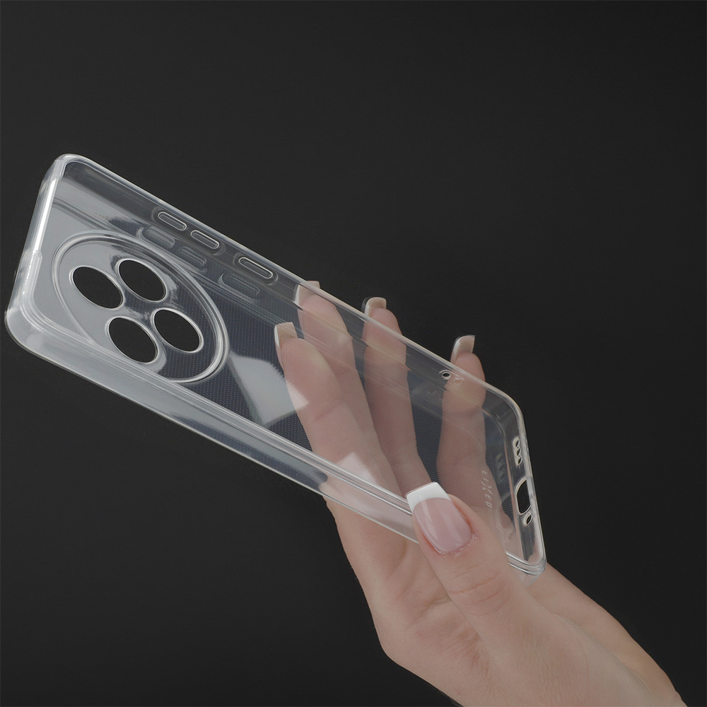 Elastyczne i cienkie etui Fixed Slim AntiUV do Oppo Reno 12 F, przezroczyste.
